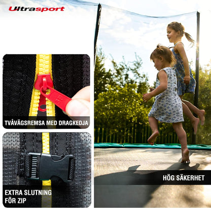 Ultrasport Tuintrampoline, Lotus, Rond, Rechthoekig, incl. Veiligheidsnet, Verschillende Maten, 213cm tot 420cm, Nieuwe Trampoline, Weerbestendig, Buiten Trampoline, Hoge Belastbaarheid