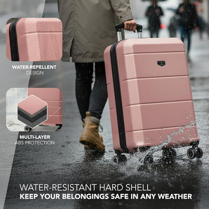 LUGG Jetset 3-delige hardcase-kofferset, 50,8 cm, 63,5 cm, 29, robuust en licht, met TSA-veilige sluiting, gladde 360°-wielen, binnenvakken, goedgekeurd door bedrijven