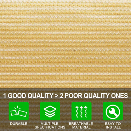 Shatex 8x12ft 90% UV Blok Outdoor Zonnebrandcrème Schaduw Panel, Patio/Venster/RV Luifel, Getapete Rand met Doorvoertule