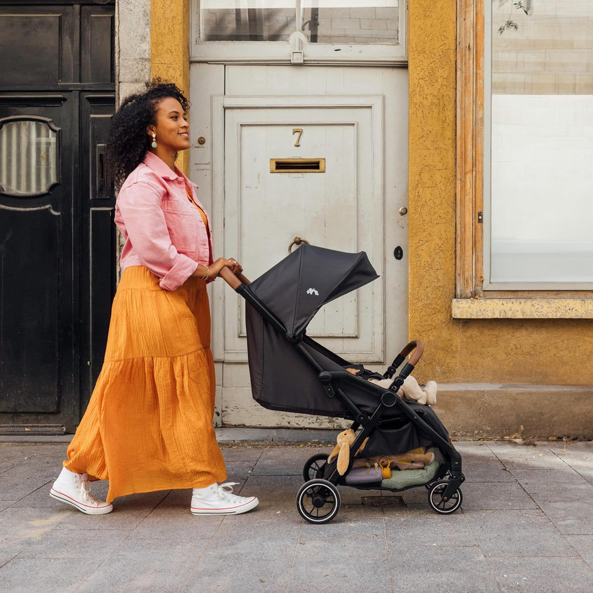 Bebeconfort Sunlite, Baby kinderwagen, 0-4 jr. (max. 22kg), lichtgewicht kinderwagen, vlakke ligstand, automatisch en compact inklapbaar, ligstand met één hand, grote opbergmand (5kg), Tinted Gray