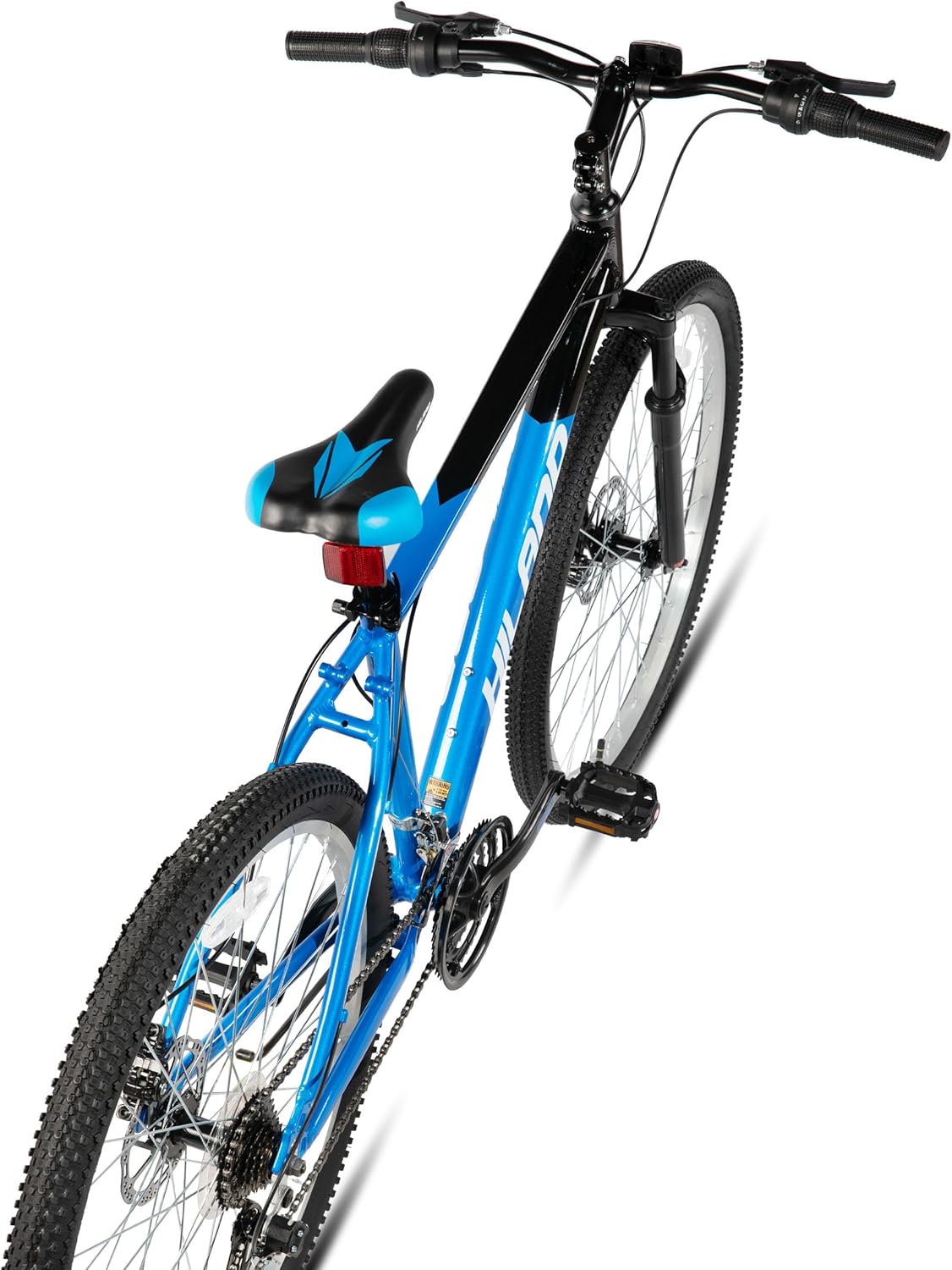 Hiland Mountainbike, 27,5 inch, 18 versnellingen, verende vork, aluminium frame, schijfrem voor mannen en vrouwen, MTB, blauwe fiets
