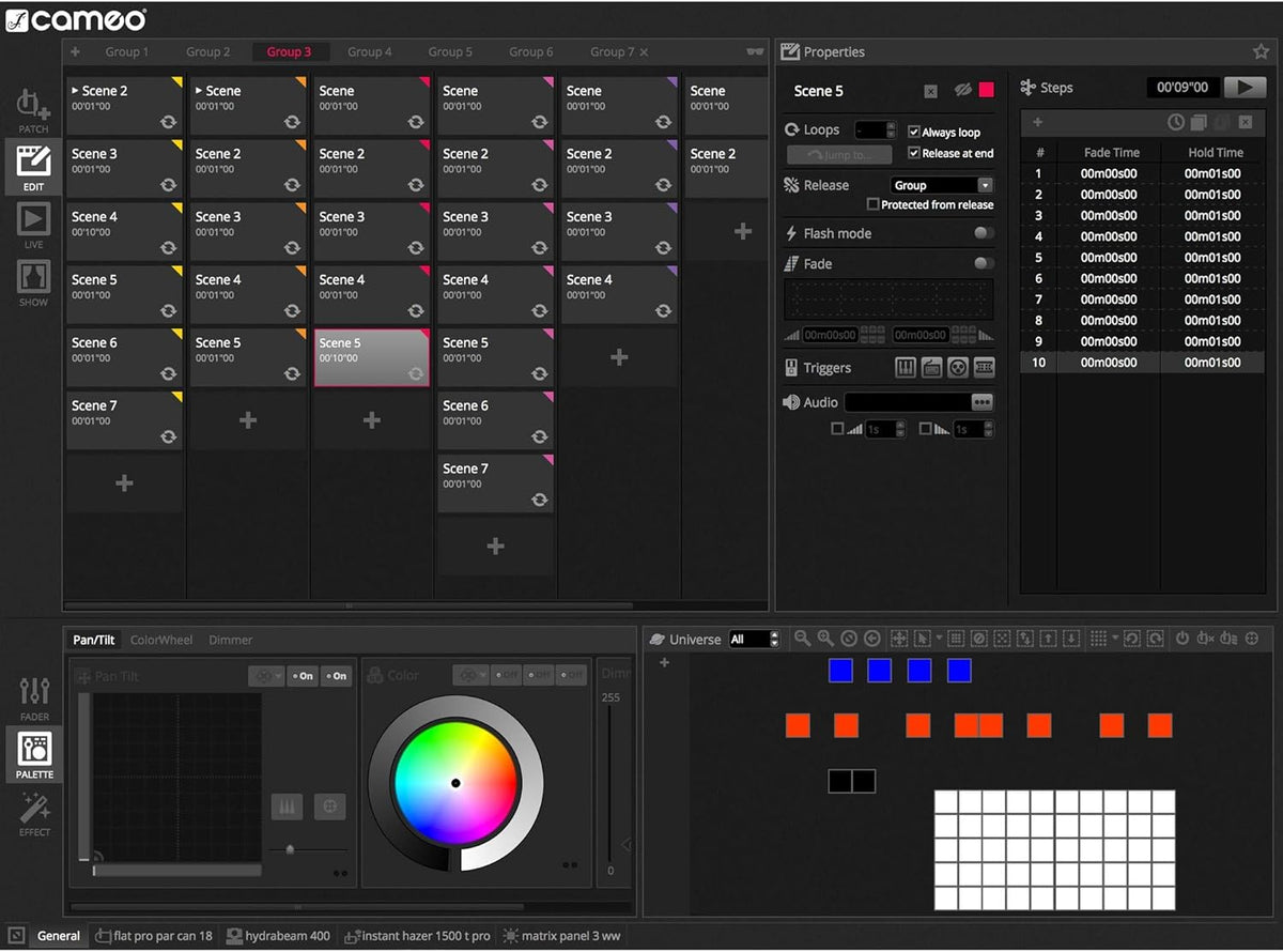 Cameo DVC CUE - USB naar DMX-interface met maximaal 2048 DMX-kanalen en verlicht bedieningspaneel