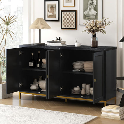 Kast - Dressoir - Boekenkast - Woonkamer - Opbergruimte - Modern - 78,20 cm x 39,80 cm x 140 cm - Zwart