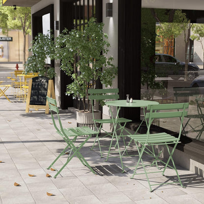 Grand patio Bistro Set 3-delig, tuinmeubelset, zitgroep, 2 stoelen en 1 tafel, inklapbaar, balkonset voor binnenplaats, tuin, buiten (groen)