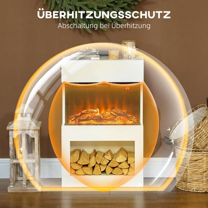 Elektrische Haard – Sfeerkachel – LED Inzethaard – Open Haard – Decoratieve Haard – 1000/2000 Watt Verwarming – Instelbare Thermostaat Met Timer