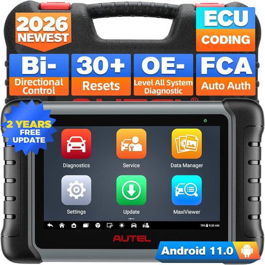 Autel MaxiPRO Scanner MP808S Scan Tool, Bidirectionele controle, Geavanceerde ECU Codering, Actieve Test, 30+ Service, Alle Systeem Diagnostische, 2023 Upgrade Versie van MP808/MP808BT/DS808, Werk met