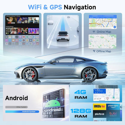 Hodozzy 4 GB + 128 GB Android autoradio voor Audi A6 C5 1997-2004 S6 1999-2004 RS6 2002-2006, Carplay Wireless Android Auto, 9 inch InCell Touchscreen 2 Din Radio met Navi Bluetooth DSP WiFi RDS
