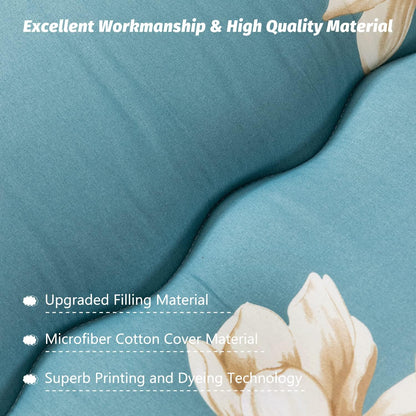 MAXYOYO Japanse vloermatras Futon-matras, dikker Tatami-mat slaapkussen opvouwbaar opklapmatras slaapzaal matraskussen vloer ligbed kussen bed (blauwe bloem, enkel)