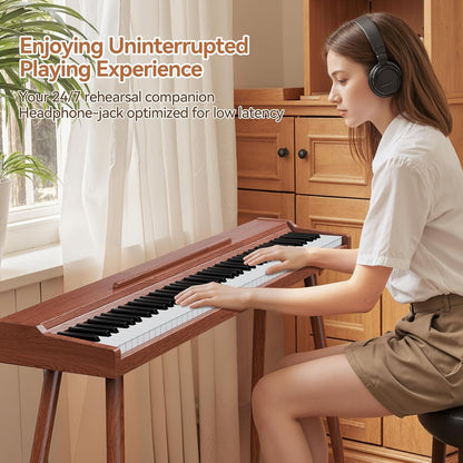Digitale Piano – Elektrische Piano – Keyboard – Pianotoetsenbord – 88-Toetsen Piano – Eikenlook – 88 Gewogen Toetsen – 20 W Stereo Geluid