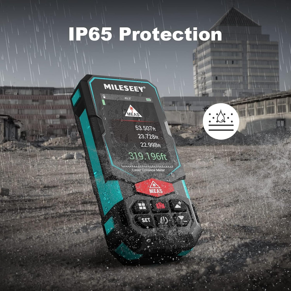 Lasermeting, MiLESEEY 328Ft laserafstandsmeter, oplaadbaar multifunctioneel lasermeetinstrument met puntzoekercamera, P2P-technologie, perfect voor meting over lange afstanden buiten (app-versie)