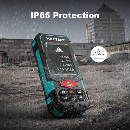 Lasermeting, MiLESEEY 328Ft laserafstandsmeter, oplaadbaar multifunctioneel lasermeetinstrument met puntzoekercamera, P2P-technologie, perfect voor meting over lange afstanden buiten (app-versie)