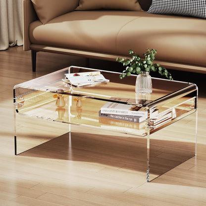 Acryl Salontafel, Transparant Helder Acryl Tafel (Transparant, 50 cm)