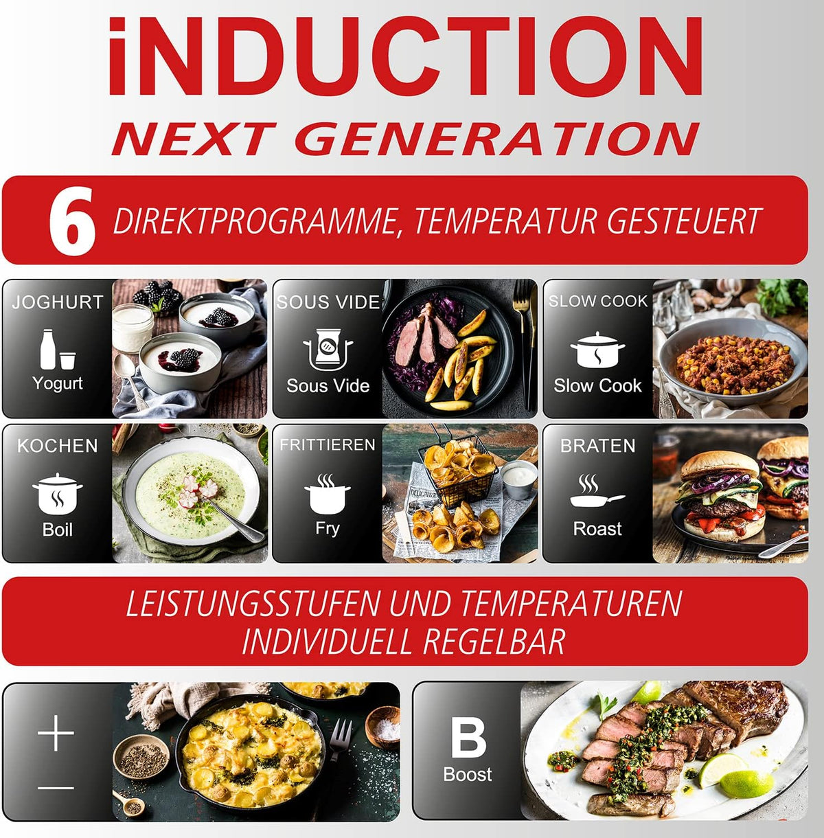 Inductiekookplaat – Enkele Kookplaat – Kookplaat – Inductiekookplaat Compact – Keramische Kookplaat – Super Plat Design – Temperatuurnauwkeurige Sensor