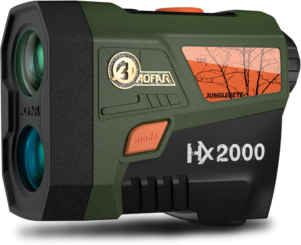 AOFAR HX2000 Laser Afstandsmeter voor Jacht, 2000 Yards, OLED Tweekleurig Scherm, IPX4 Waterdicht, 0,3s Precisie Meting van Afstand, Snelheid, Hoek & Horizontale Afstand, Outdoor