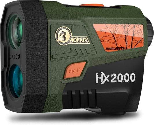 AOFAR HX2000 Laser Afstandsmeter voor Jacht, 2000 Yards, OLED Tweekleurig Scherm, IPX4 Waterdicht, 0,3s Precisie Meting van Afstand, Snelheid, Hoek & Horizontale Afstand, Outdoor