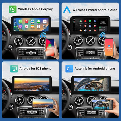12,3 Inch Autoradio – Touchscreen Navi Systeem – Multimedia Speler – Auto Radio – Draadloos CarPlay Android Auto – HD Scherm 1920x720 – Plug & Play Installatie