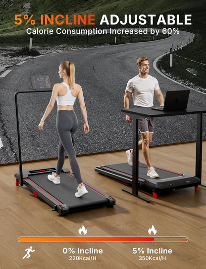 Loopband – Wandelpad – Loopmachine – Treadmill – Fitnessband – Compact Formaat – 5% Hellingsfunctie – Handgrepen – LED-Display – Max 150 kg