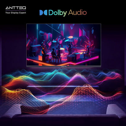 AntteQ AV24H3 Smart TV 24 Inch (60 cm) Televisie met Netflix, Prime Video, Rakuten TV, Disney+, Youtube, UVM, Wifi, Triple Tuner DVB-T2 / S2 / C