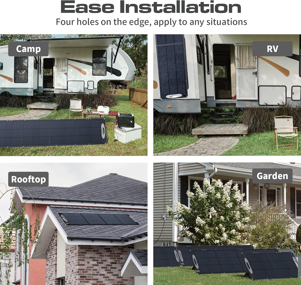 VDL Zonnepaneel, opvouwbaar, 200 W zonnepaneel met monokristallijn zonnecel voor powerstation, 20 V fotovoltaïsche module zonne-installatie zonne-oplader met Multi-Contact 4 voor outdoor, camping