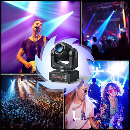 UKing 50W Moving Head LED Disco Light Party Light DMX 512 RGBW Light Effects 8 Gobo 8 Colors 9/11 Channels for DJ Party Lighting Light - QUORE