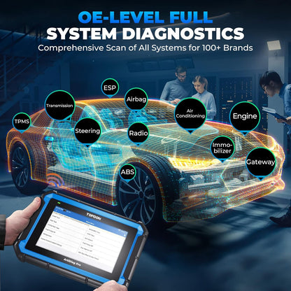 TOPDON ArtiDiag Pro Diagnoseapparaat, OBD2-diagnoseapparaat, ECU/online codering, actieve test, 35+ onderhoudsdiensten, alles systeemdiagnoseapparaat, 2 jaar gratis updates