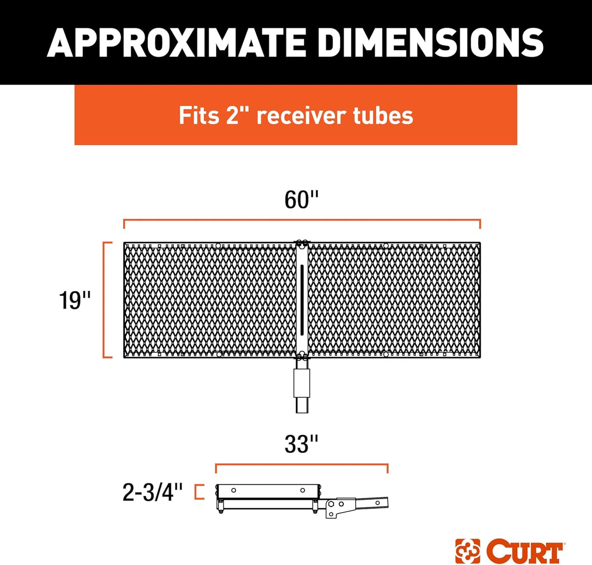 Curt 18100 Aluminium Cargo Carrier met Opvouwbare Schacht - 2 Stuk