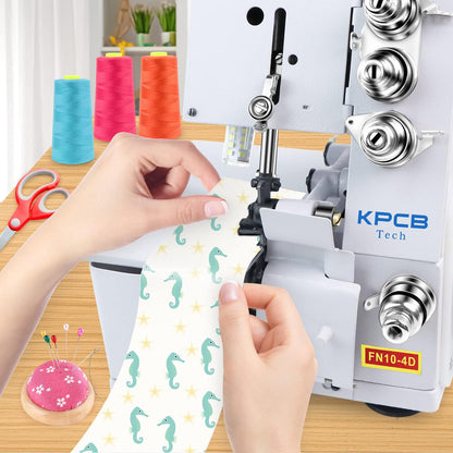 Overlock Naaimachine – Overlockmachine, Lockmachine, Afwerkmachine, Naaimachine – Wit – Voor 3 En 4 Draads Overlocksteken – 1.200 Steken per Minuut