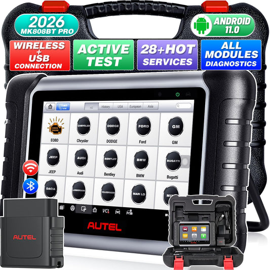 OBD2 Diagnosetool Auto – Autodiagnose Scanner – Foutcode Lezer – Voertuig Scanner – Diagnosescanner – 7-Inch Touchscreen – 10 Meter Draadloos Bluetooth - QUORE