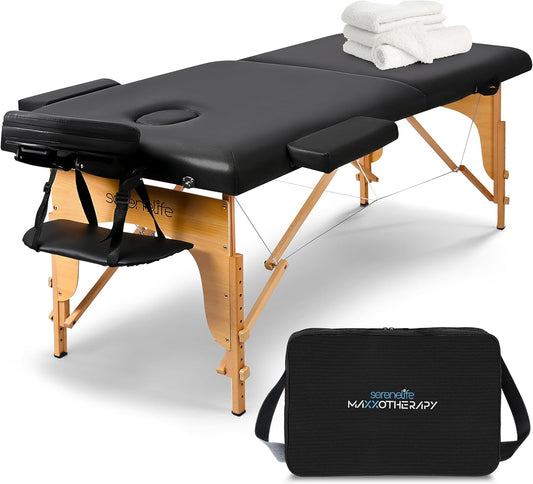 Opklapbare massagetafel – Behandeltafel – Behandelbank – Massagebank – Massagebed – 3-Delig Verstelbaar – 61 Cm Breed, 225 Kg Draagvermogen