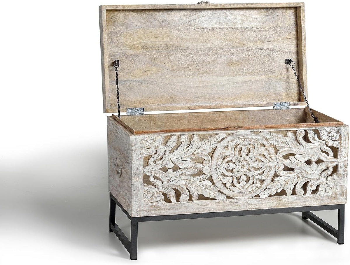 Bouwen Madera de Mango y Base de Metal