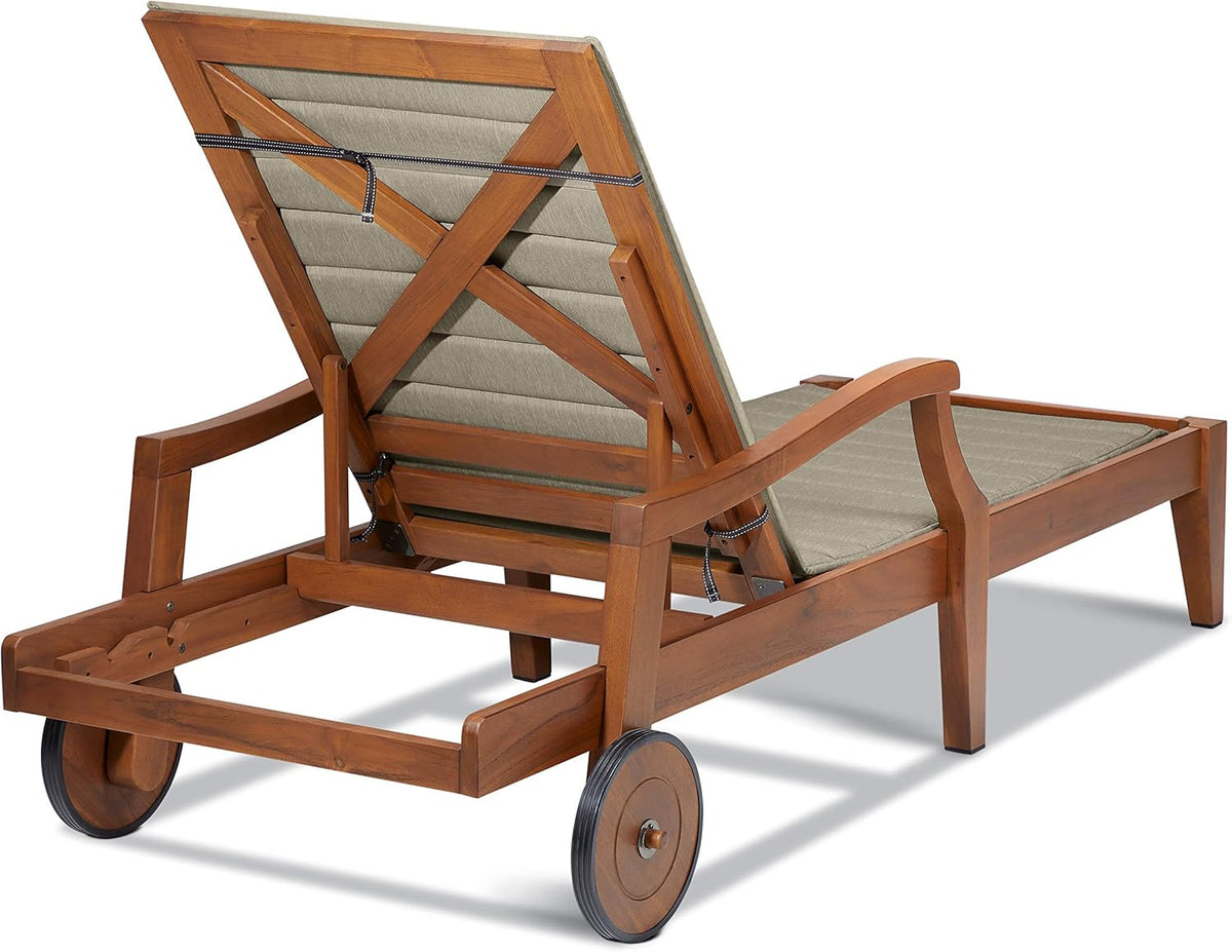 Classic Accessories Storigami Waterbestendig 72 x 21 inch Chaise Lounge-kussen, Heather Grijs, Patio Kussen
