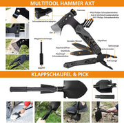 Compleet Noodpakket - Survivalkit - IFAK - 147-delige - EHBO-set - Inc. Molle-tas - Waterfilter - Filterriet - Multitool - Hamerbijl - voor Camping - Avontuur - Wandelen - Noodsituaties -