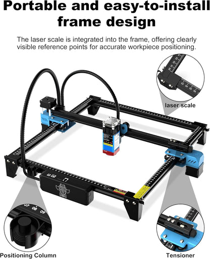 Lasergraveermachine 5,5 W – Lasersnijder – Graveermachine – Lasercutter – Lasergraveerder – 0,08 x 0,08 mm Laserspot – 300 x 300 mm Werkoppervlak