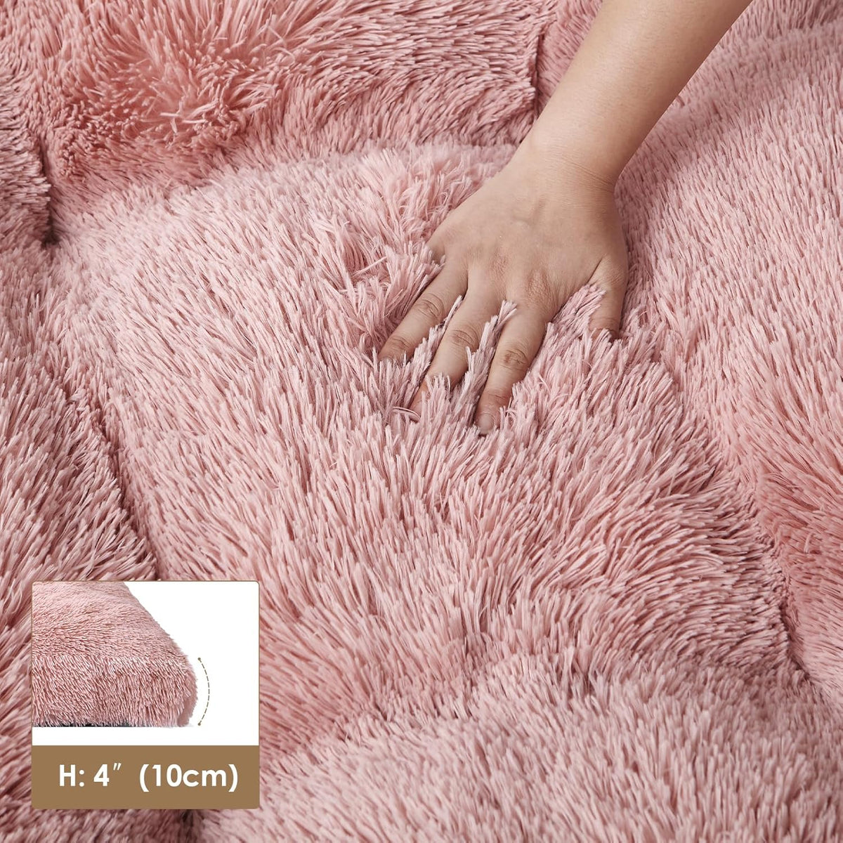 Hondenbed – Hondenkussen – Hondenmand – Huisdierenbed – XL Hondenmat – Extra Groot 105x70 cm – Zacht Pluche – Anti-Slip & Wasbaar