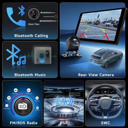 Hodozzy 4G + 64 GB autoradio voor Seat Ibiza 2009-2013 Android InCell touchscreen 9 inch Carplay Android Auto draadloos, radio 2 DIN auto voor Seat Ibiza GPS Bluetooth DSP WiFi FM RDS