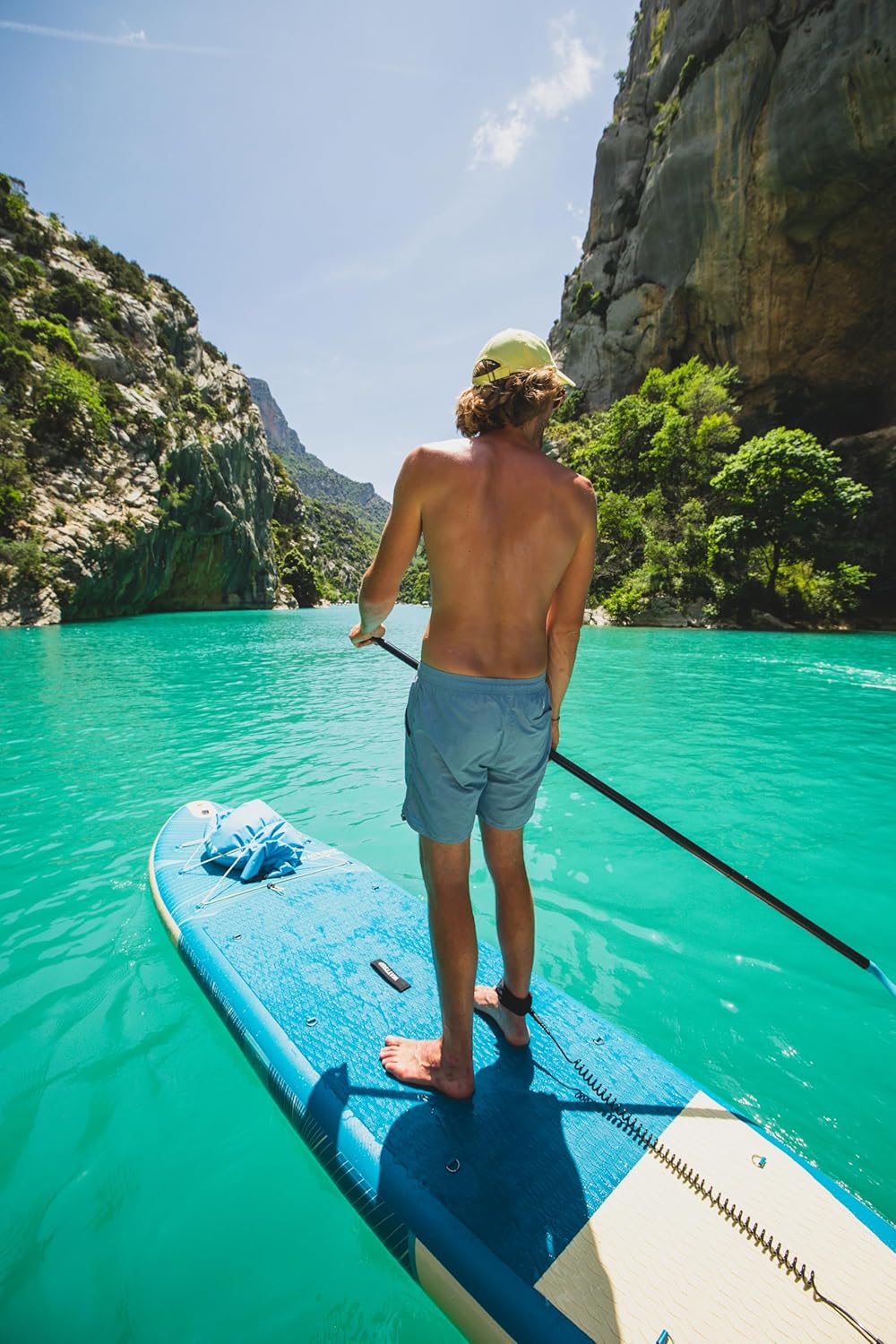 Wattsup - Sup Stand Up Paddle Opblaasbare Marlin 12'5-378x89x15cm Dropstitch - Compleet Pakket: peddel leash pomp draagtas - Tot 185kg -Blauw