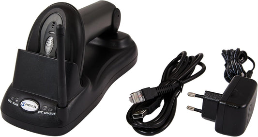 Draadloze handmatige barcode-scanner codelezer, anti-interferentie, 32-bits decoder, zeer snel, dockstation, verwisselbare batterij, vooraf ingestelde programmering geheugengeheugen, inductieve draadloze oplader, HD-SL93I
