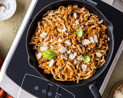 Enkele Kookplaat – Elektrische Kookplaat – Kookplaat Glaskeramisch – Kookplaat HiLight – Koken – Geborsteld RVS – Twee Cirkel Verwarming – 2200 Watt – Touch Bediening