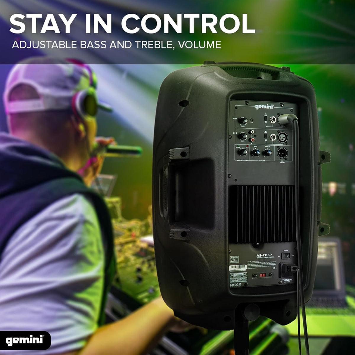 Gemini AS-2115P: 2000 WaTT Active 15" luidspreker