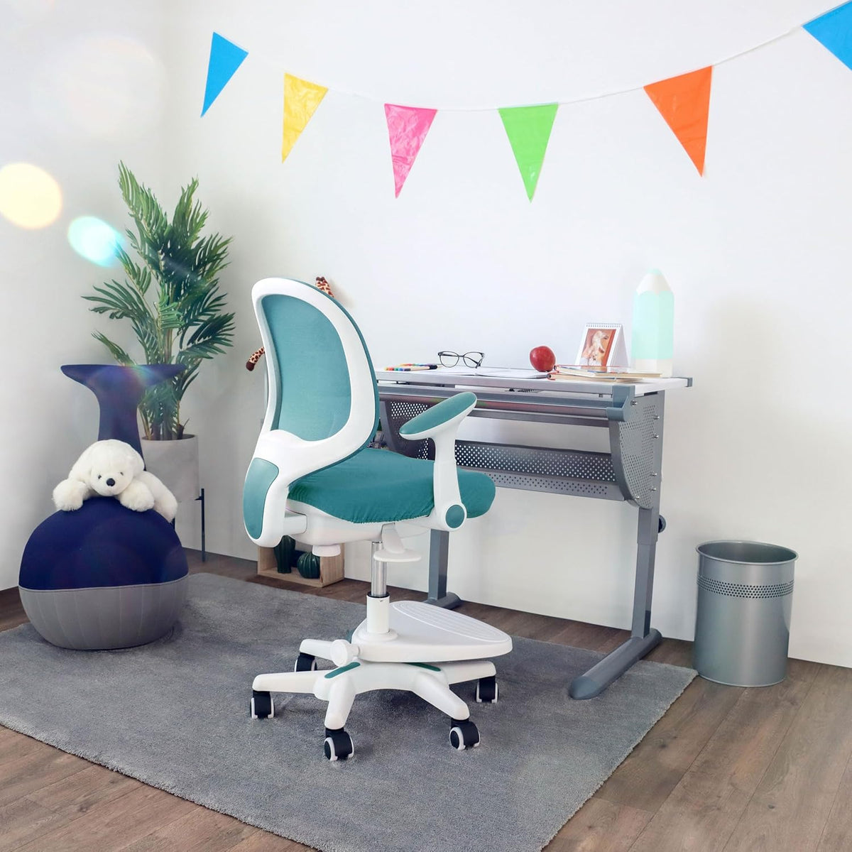 hjh OFFICE kinderstoel KID ERGO stof/netstof Blauw