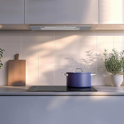 CIARRA CBCS5913D Afzuigkap inbouw ventilatorbouwsteen 52 cm afvoerlucht inbouwkap afzuigkap 300 m³/h efficiënte afzuigkap afzuigkap compatibel CBCF005 actieve koolfilter roestvrij staal zilver - QUORE