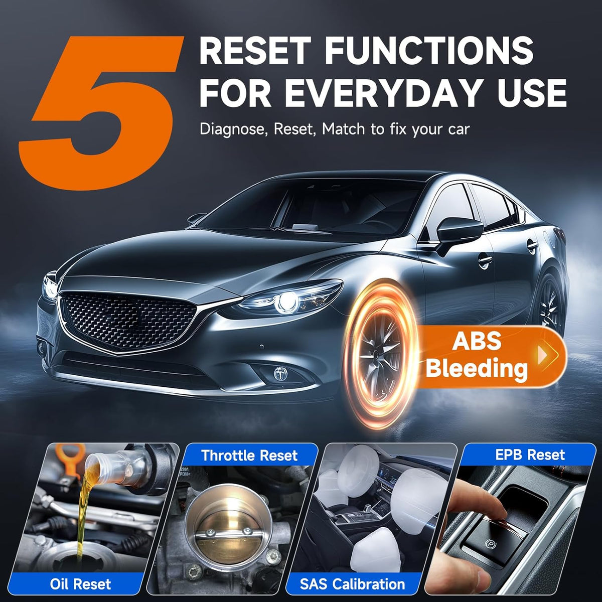 OBD2 Scanner – Code Lezer – Diagnoseapparaat – Auto Scanner – Foutcode Lezer – Live Data Weergave – EPB en Olielamp Reset