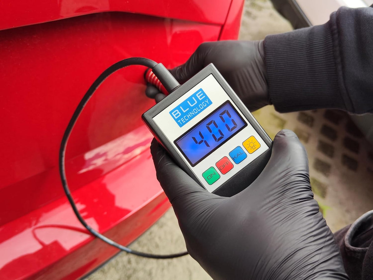 MGR-11-S-AL Laagdiktemeter voor auto | lakdiktemeter voor staal en aluminium carrosserieën | lakmeter met platte sonde op de kabel | laktester meetbereik tot 1990 µm | Made EU
