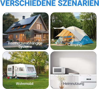 Redodo Pure Sine Wave omvormer, 2000 W, 2 V DC naar 230 V AC converter voor dames, camping, zonne-omvormer met 2 AC-uitgangen, monitoring-scherm met real-time statusweergave