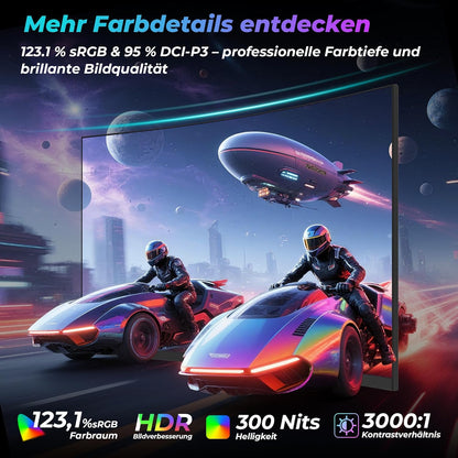 LC-Power LC-M27FC Gaming Monitor 27 inch Curvo, FHD 1920x1080, 180 Hz, 1ms MPRT, VA Panel Ultra Rapid, 123,1% sRGB, HDR, AMD FreeSync, hellingshoek verstelbaar, HDMI 2.0/DP1.4, VESA 100x100
