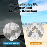 Buiten Vloerkleed - Buitenkleden - Buitentapijt - Opvouwbaar - UV-bestendig - Waterdicht - Buitenmatten - voor Buiten - Balkon - Strand - Picknick -Terras - Rechthoekig - 240 x 300 cm - Grijs