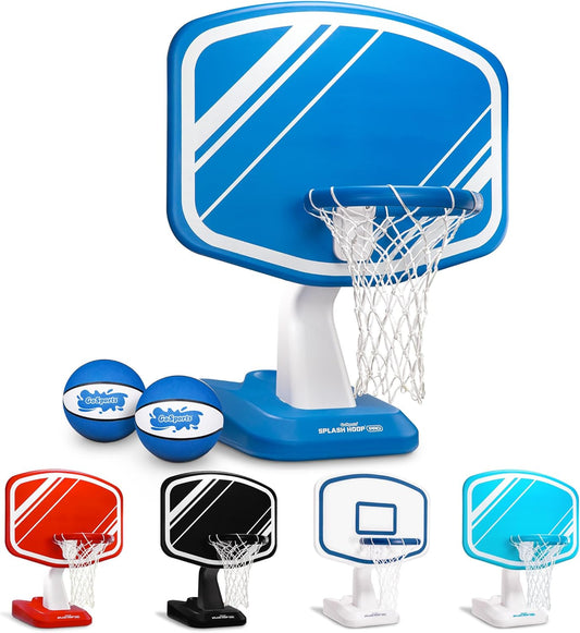 GoSports Splash Hoop PRO - Kies je kleur - zwembad-basketspel, inclusief basketbalring voor aan het zwembad, 2 ballen en pomp
