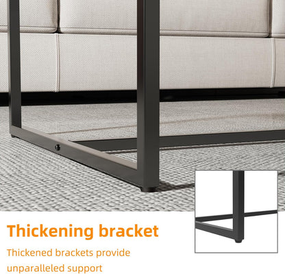 Rechthoekige salontafels gesinterde steen: witte salontafels 100 cm lang wit marmeren tafelblad met stevige metalen poten moderne bank middentafels voor woonkamer meubels decor