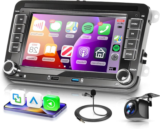 2 Din Android Autoradio – Auto Stereo – Multimedia Speler – Navigatiesysteem – Touchscreen Radio – Draadloze CarPlay – 7 Inch Scherm – GPS Navigatie & WiFi - QUORE