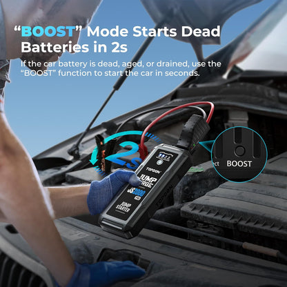Starthulp – Noodstarter – Jumpstarter – Startbooster – Accustarter – Voor 12V Voertuigen – 2000 A Piekvermogen – 16.000 mAh Powerbank